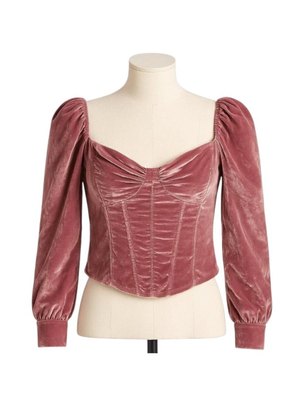 Free People Bridgette Velvet Top in Color Smokey Wings Light Pink Sz Medium New